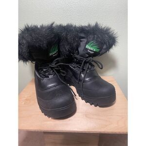 Itasca Black Big kids Unisex Snow Boots Thinsulate Insulation  Insoles Size 4
